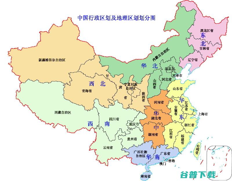 中国34个省级行政区的地图 (中国34个省简称顺口溜)