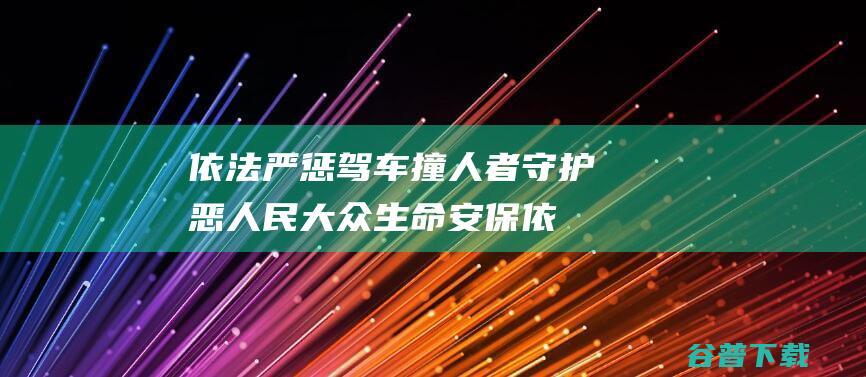 依法严惩驾车撞人者 守护恶人民大众生命安保 (依法严惩驾车违法行为)