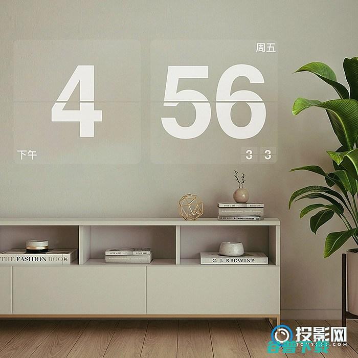 极米设置时钟背景墙让白墙不再单调极