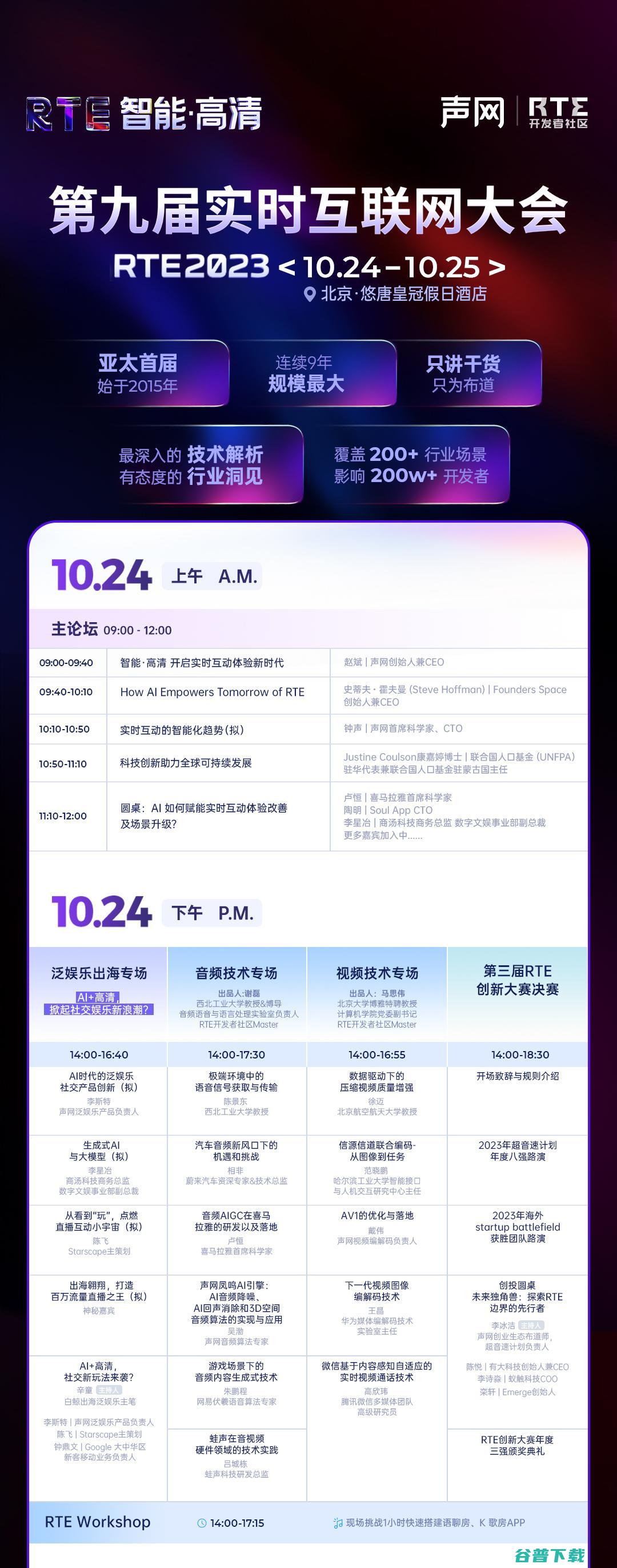 RTE 主嘉宾阵容+全日程来了！抢先收藏