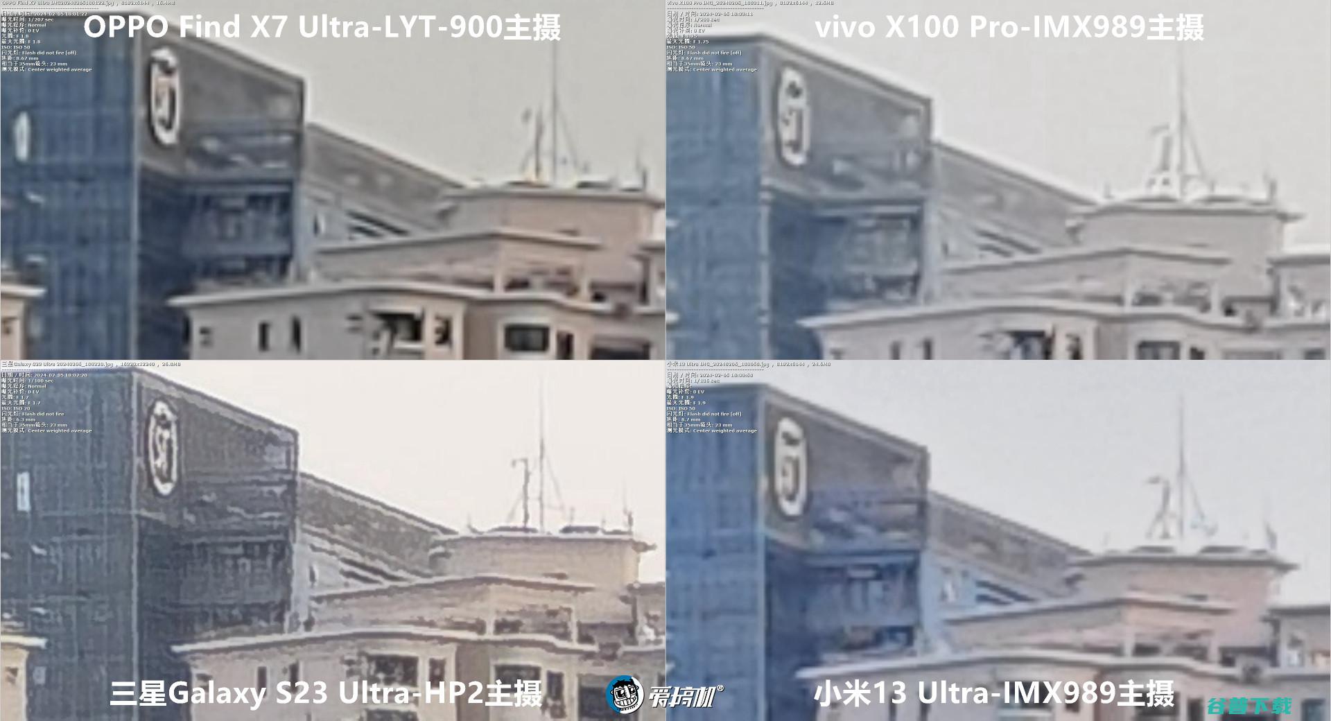 角度刁钻，OPPO Find X7 Ultra、vivo X100 Pro、小米13U和三星U取景框与高像素模式对比