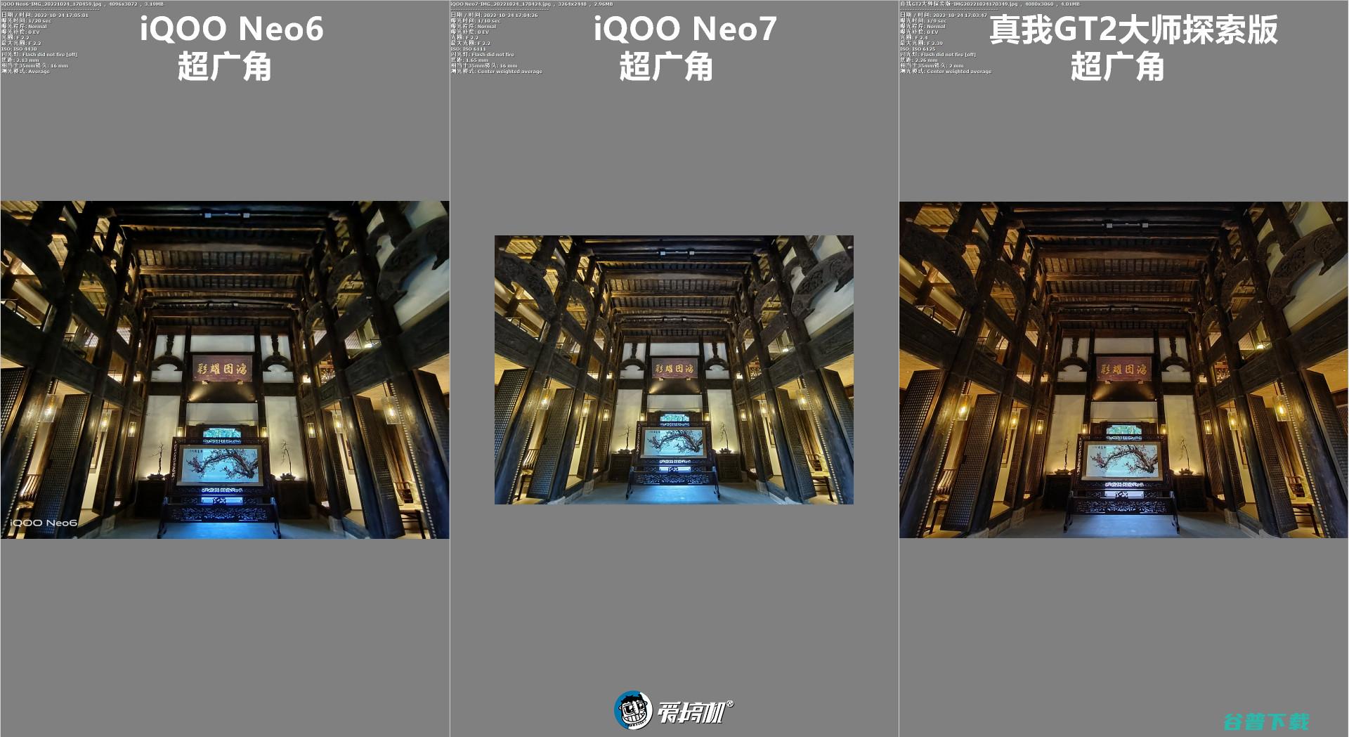 简单拍照对比：iQOO Neo7对Neo6、真我GT2大师