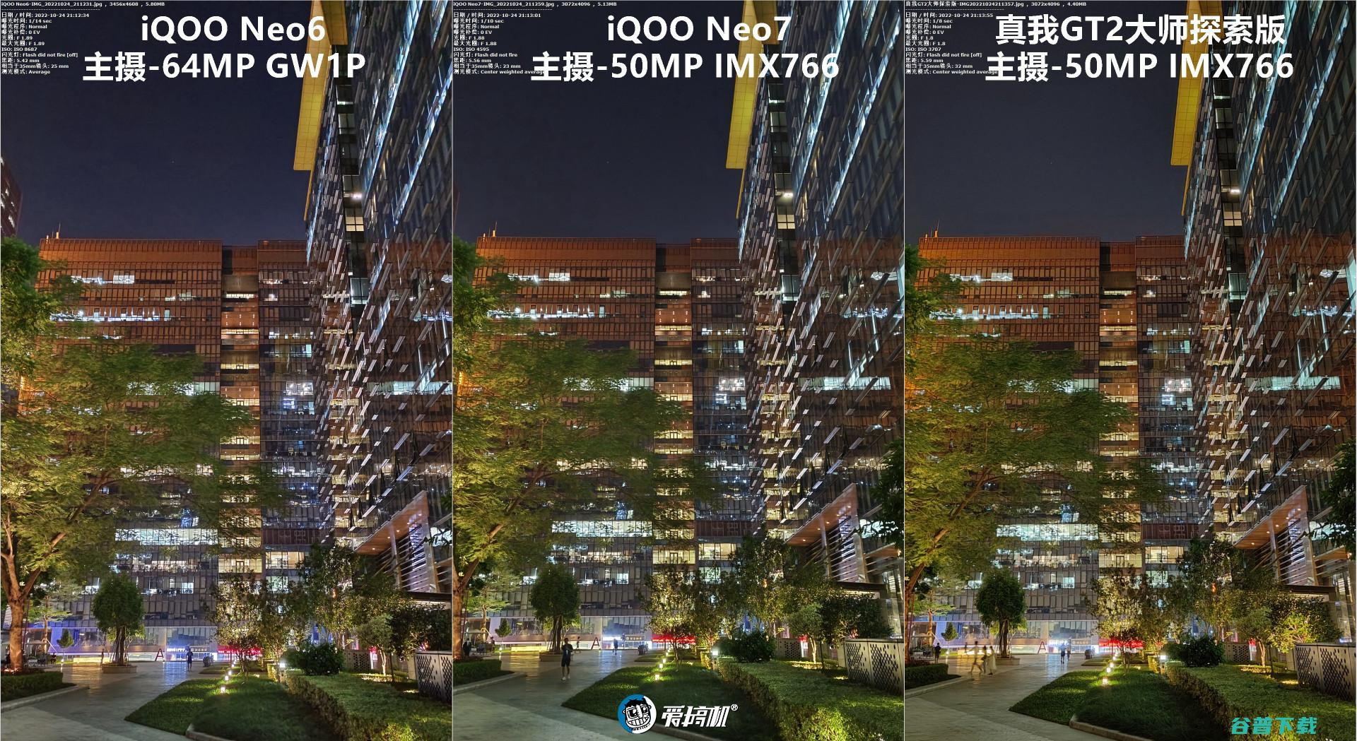 简单拍照对比：iQOO Neo7对Neo6、真我GT2大师