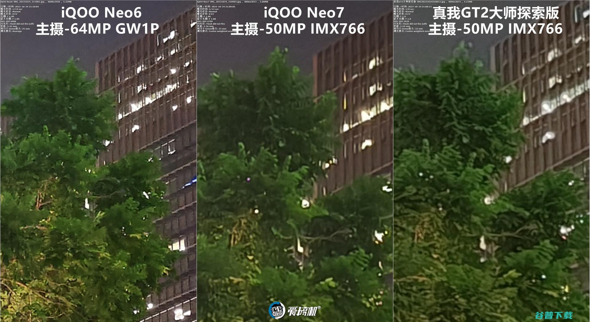 简单拍照对比：iQOO Neo7对Neo6、真我GT2大师