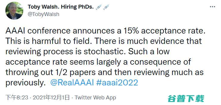 AAAI 2022遭全网吐槽 | 吃瓜：是论文不行还是审稿人不行？