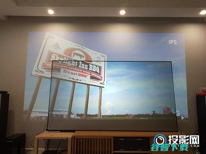 抗光灰幕布和白墙的投影效果对比实测的干货抗光