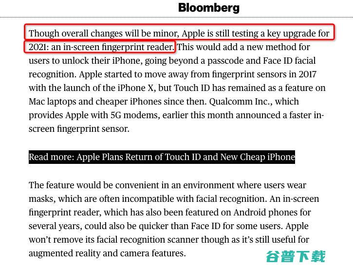 稳了！Touch ID 将在今年回归 iPhone